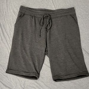 Dark Gray Drawstring Shorts